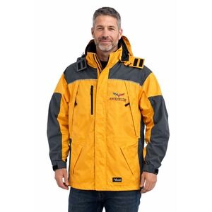 Vintage Corvette Racing Viking Tempest Rain Jacket Mens Large Hooded Yellow *See